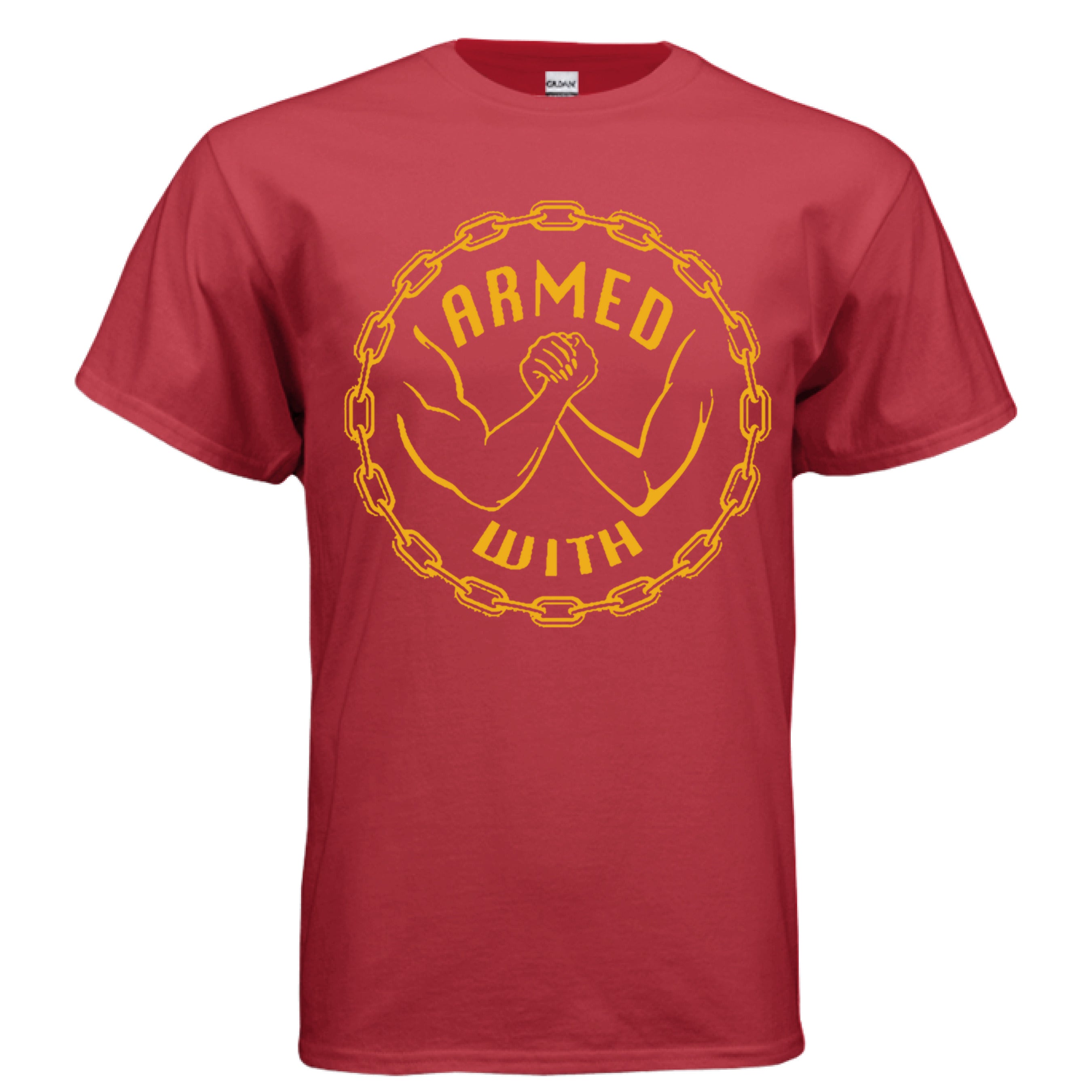Armed With Gold Tee RED - FRONT