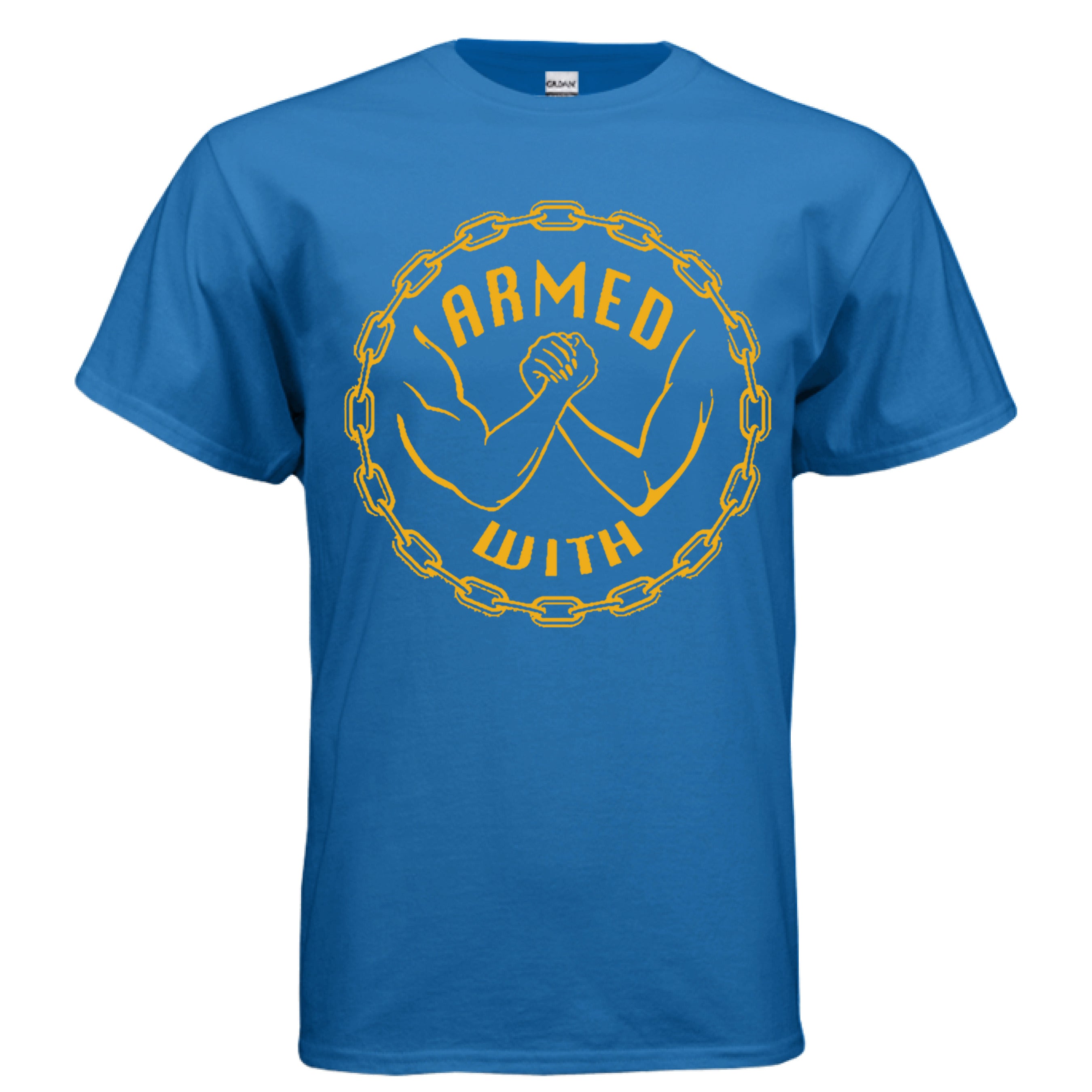 Armed With Gold Tee ROYAL - FRONT