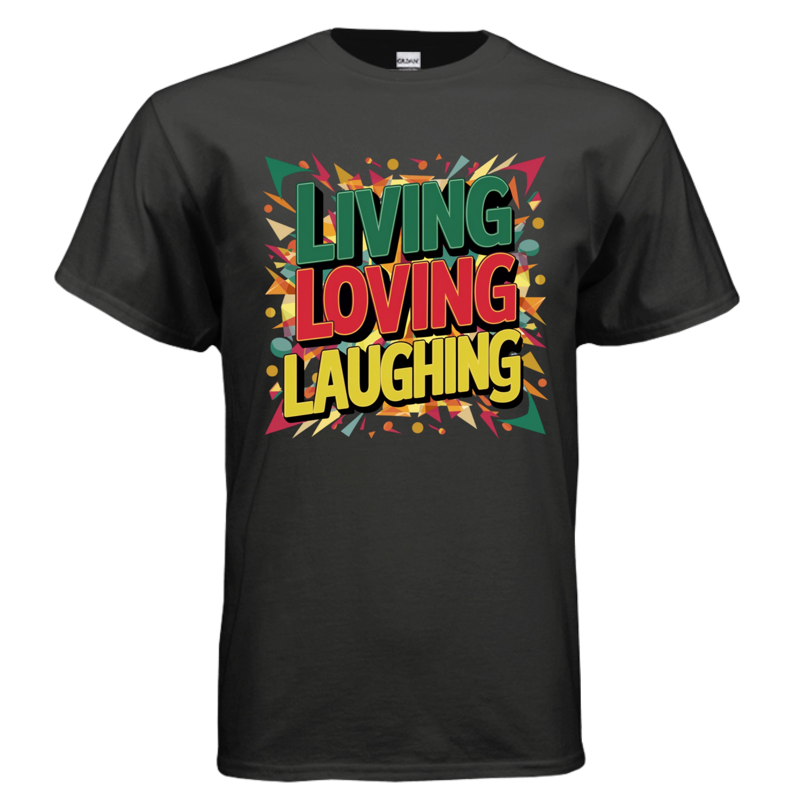 Live Love Laugh - Confetti Tee BLACK - FRONT