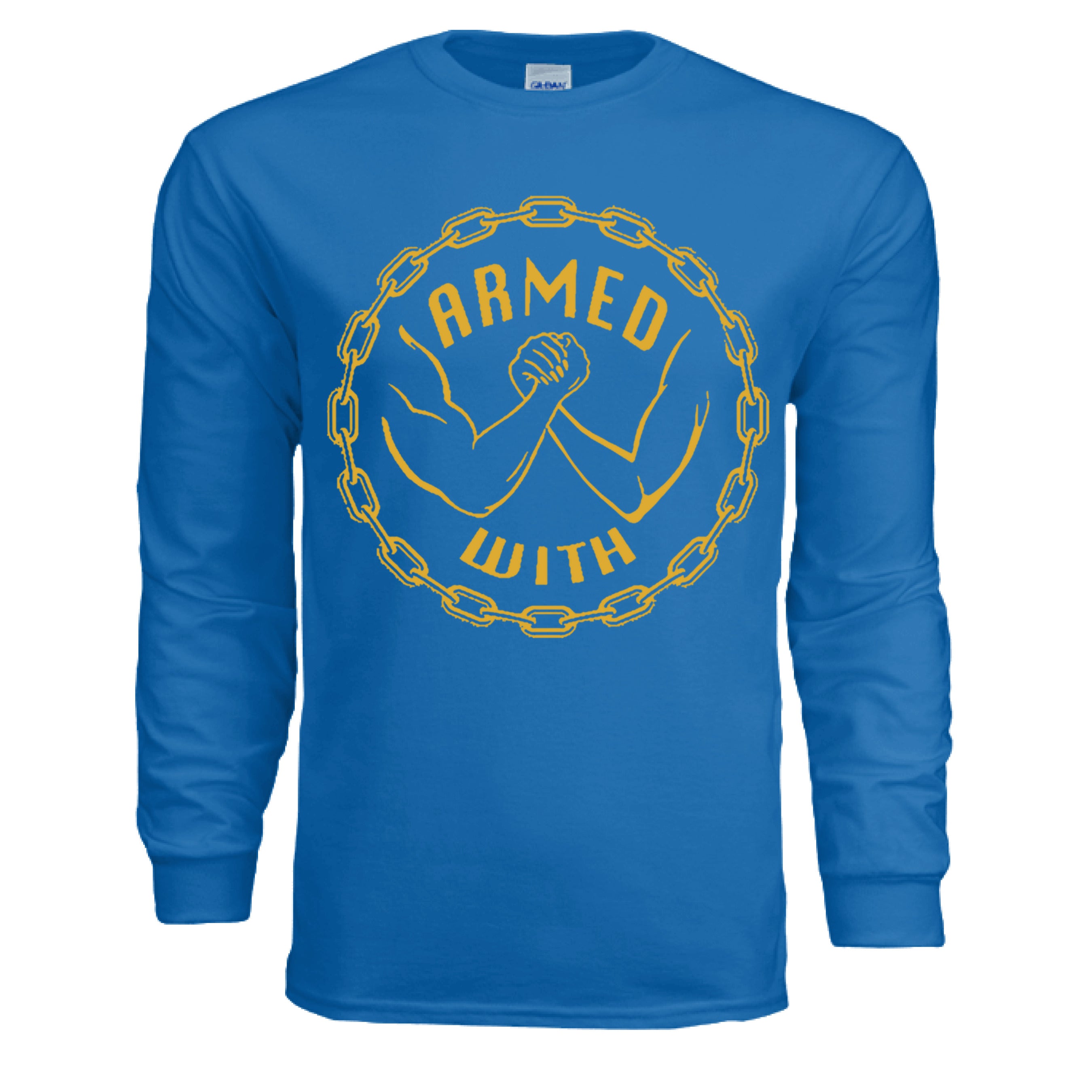 Armed With Long Sleeve Tee ROYAL - FRONT