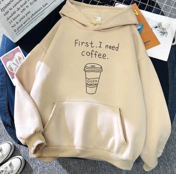 All-match Personality First I Need Coffee Hoodie