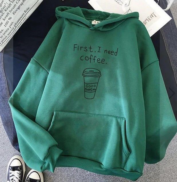 All-match Personality First I Need Coffee Hoodie