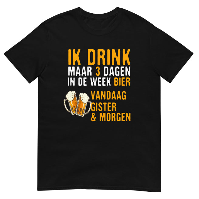 Europe And America Only Drink 3 Days Digital Printing Casual Round Neck T-shirt
