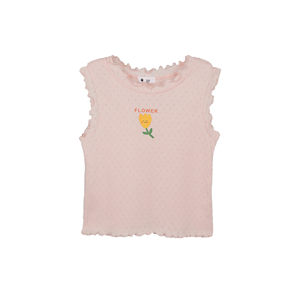 Cartoon Cutout T-shirt Baby Wide Print