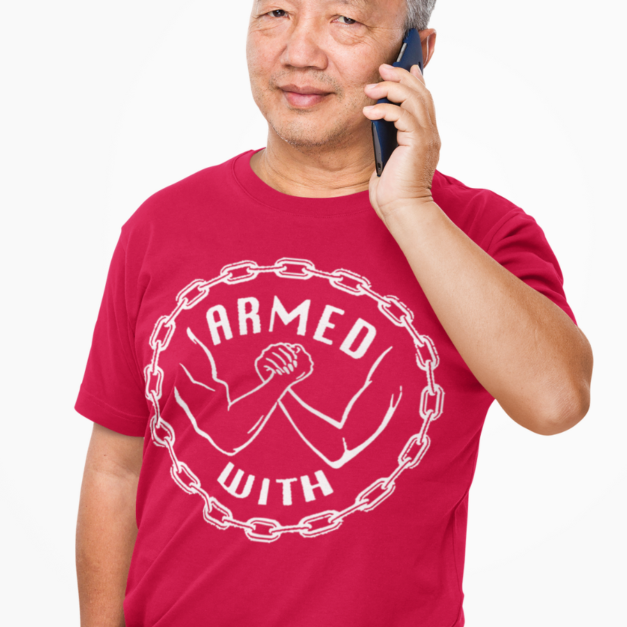 Armed With White Tee