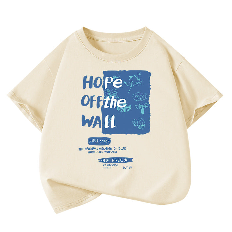 Boys' Cotton Loose-fitting Short-sleeve T-shirt