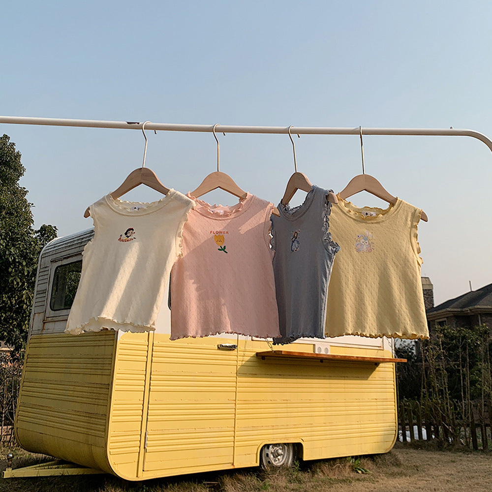 Cartoon Cutout T-shirt Baby Wide Print